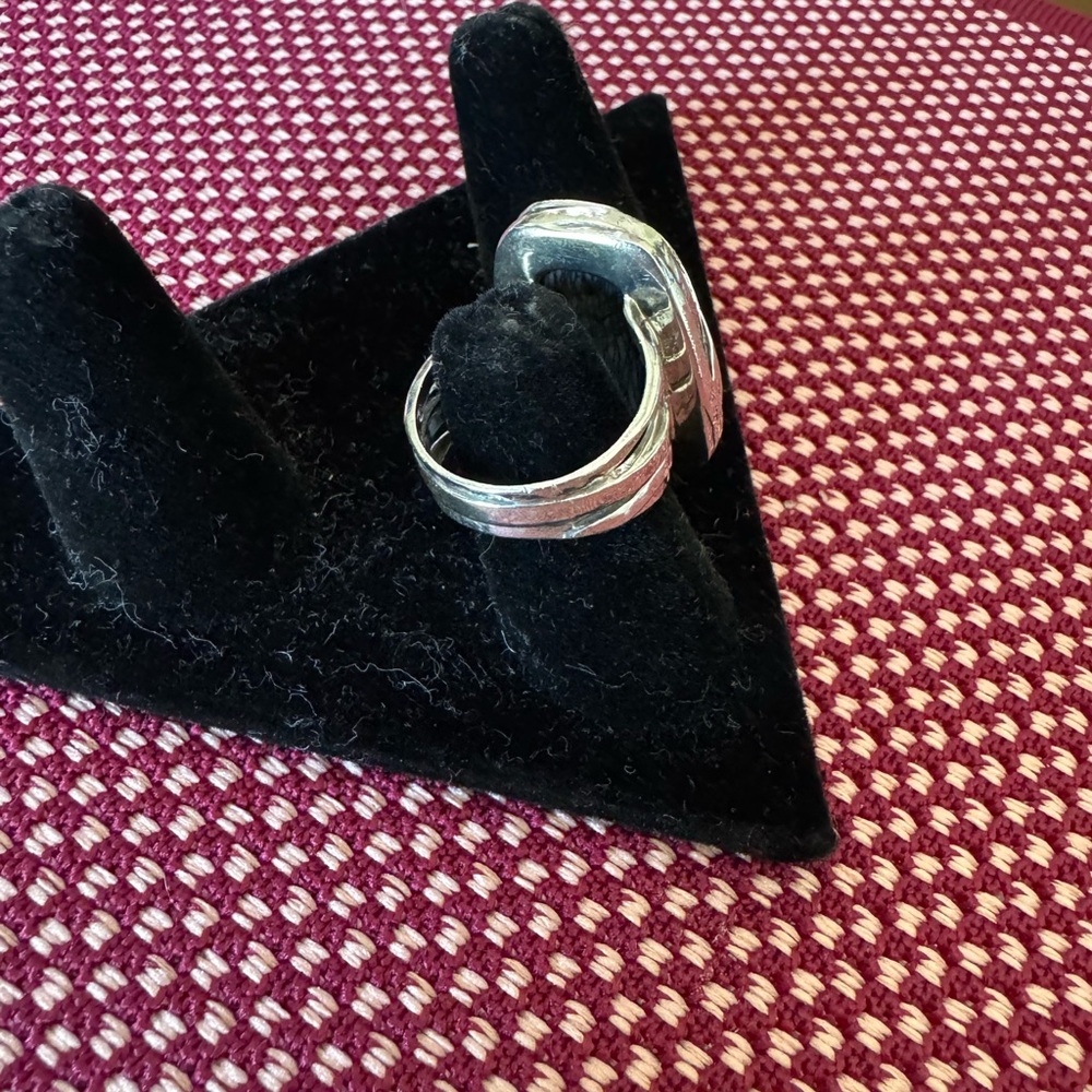 Silpada Unique Black and White Statement Ring 10 - Picture 3 of 6